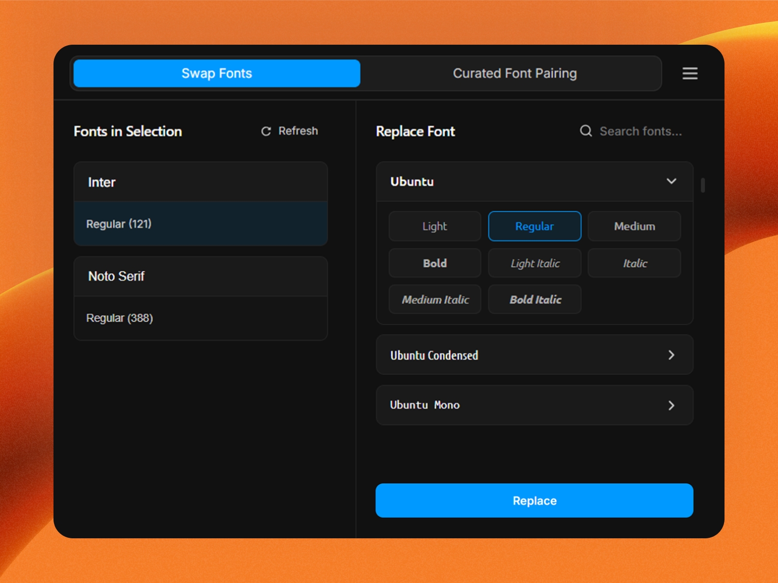 Thumbnail 2 for Fontwise: Quick Font Replacer & Pairing, a Framer Marketplace template by Framer Spark.