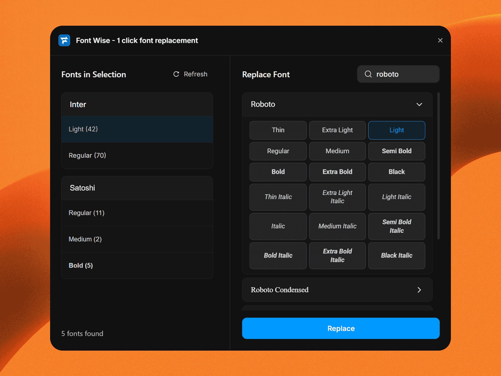 Thumbnail 2 for Font Wise - 1 click font replacement, a Framer Marketplace template by Framer Spark.