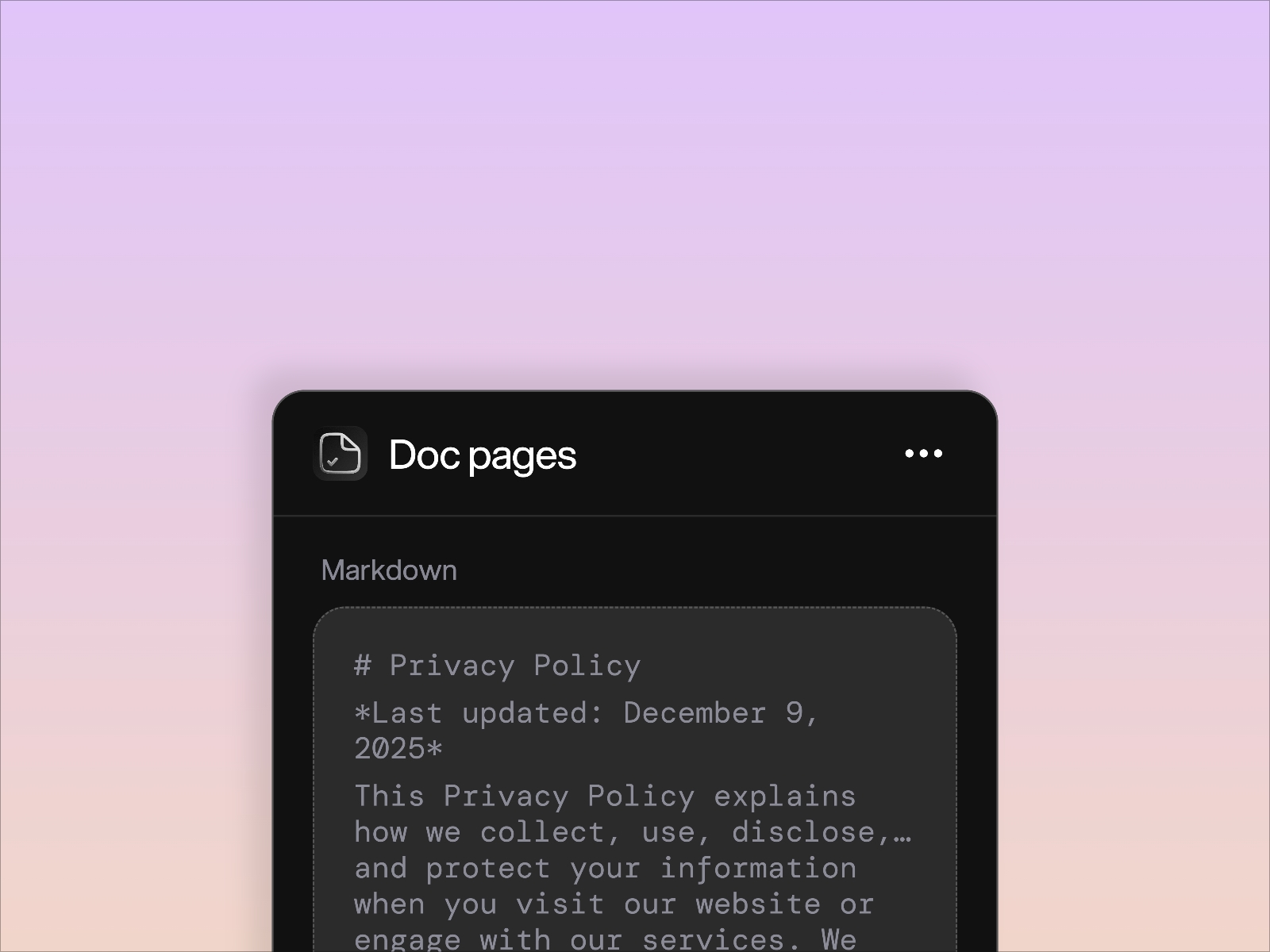 Thumbnail 2 for Doc Pages, a Framer Marketplace template by Framer Lists.