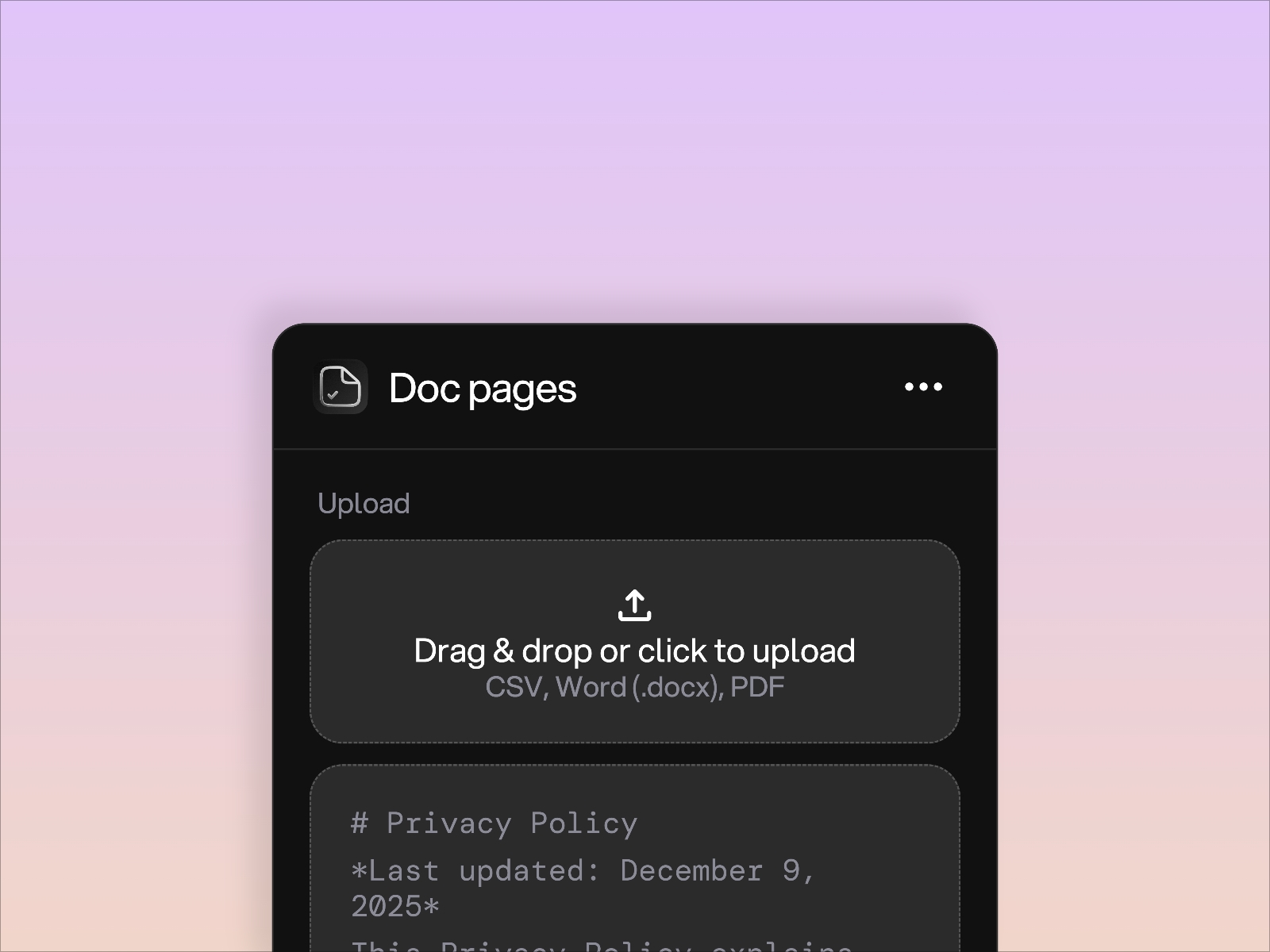 Thumbnail 1 for Doc Pages, a Framer Marketplace template by Framer Lists.
