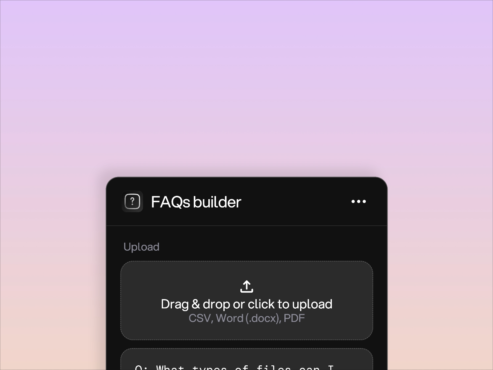 Thumbnail 1 for FAQs Builder, a Framer Marketplace template by Framer Lists.
