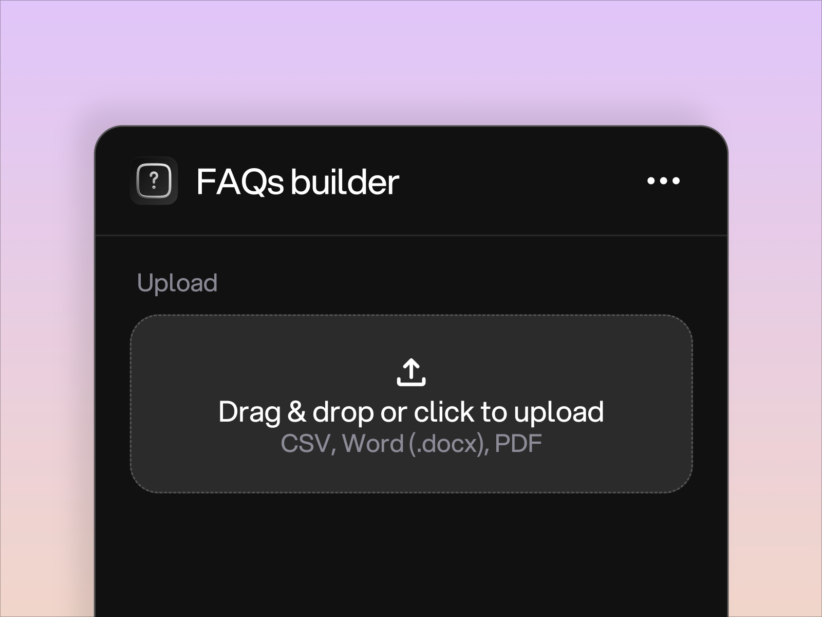 Screenshot 1 for FAQs Builder, a Framer Marketplace plugin by Framer Lists.