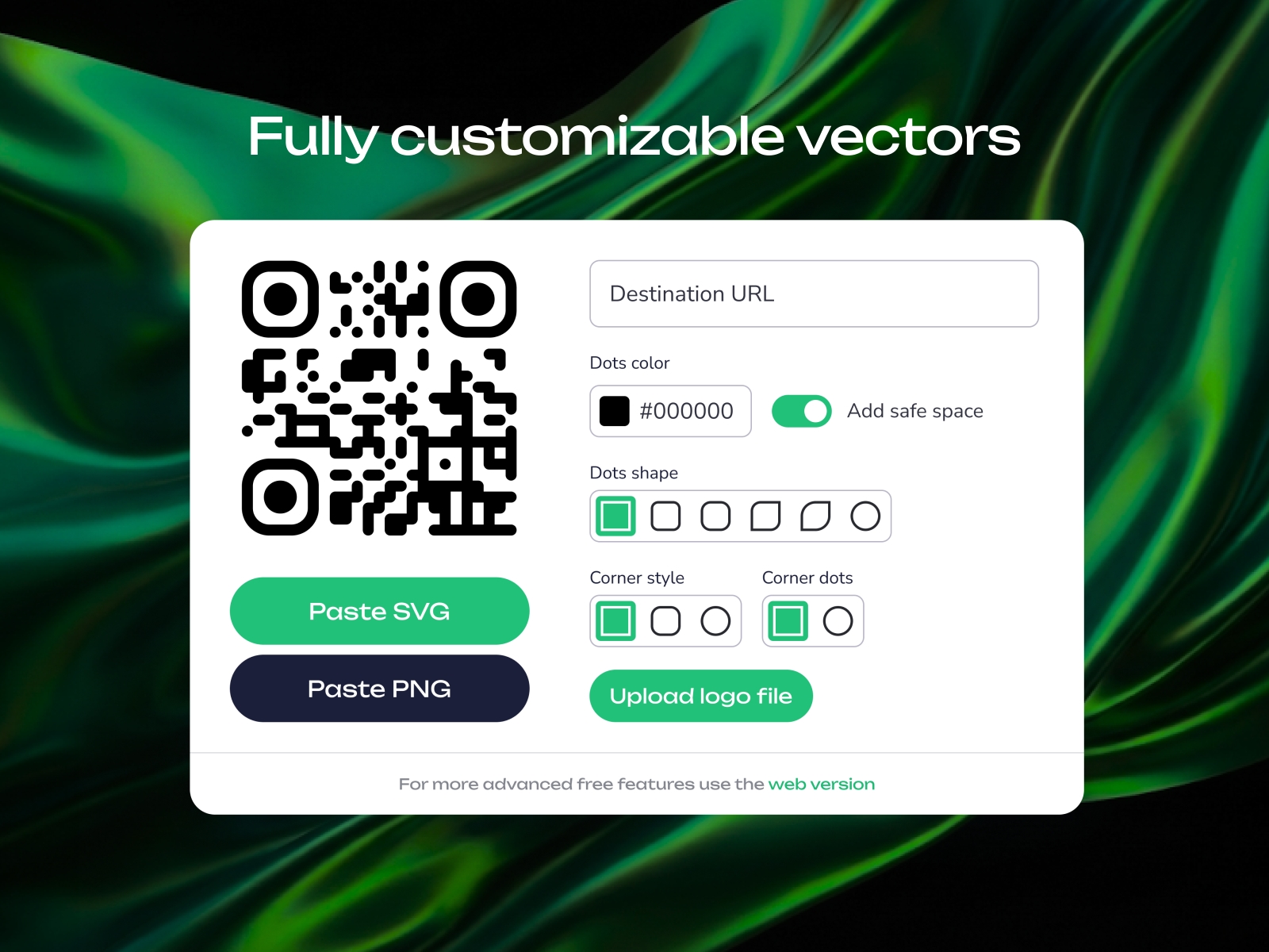 Screenshot 2 for QRey — QR code generator, a Framer Marketplace plugin by Dmitry Vanitski.