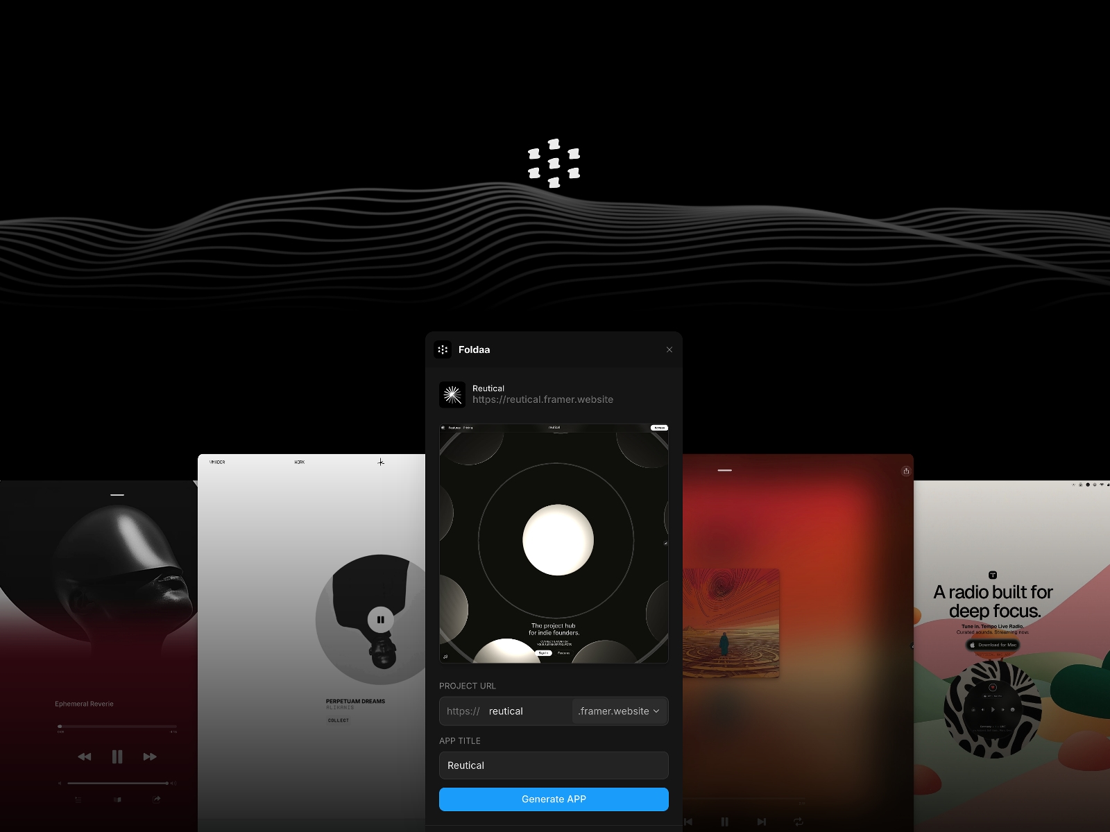 Screenshot 1 for Foldaa, a Framer Marketplace plugin by Jesus Amador.