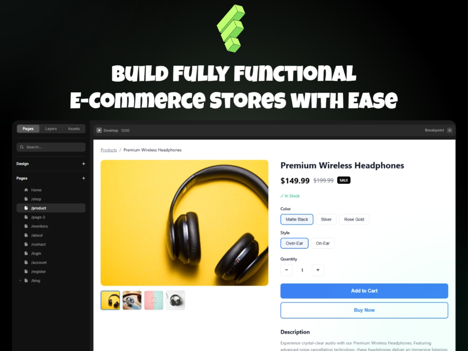 Thumbnail 2 for FramerFlo E-commerce, a Framer Marketplace template by Nova Quasar.