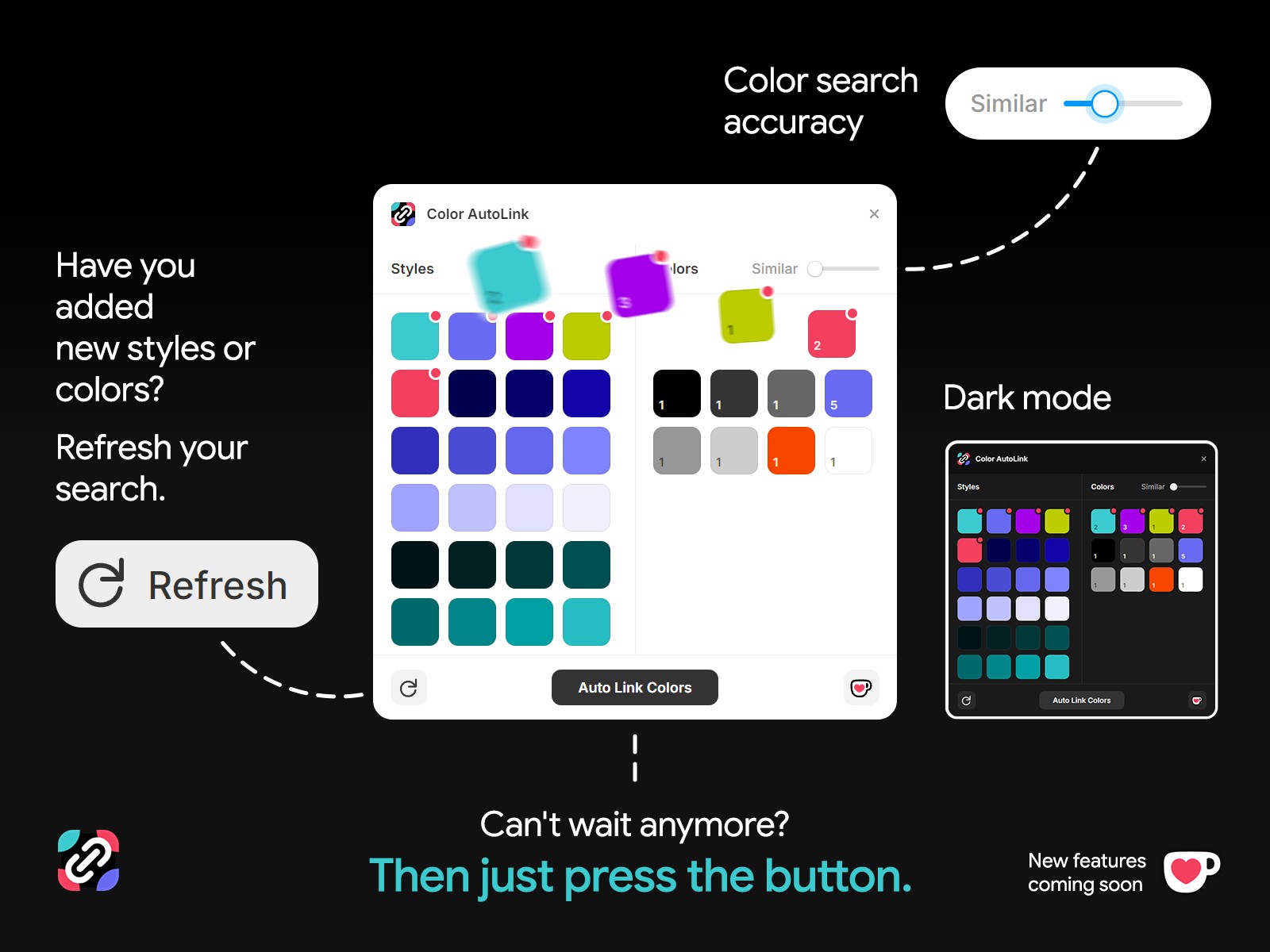 Screenshot 4 for Color AutoLink, a Framer Marketplace plugin by Dmitrii FRecolor.