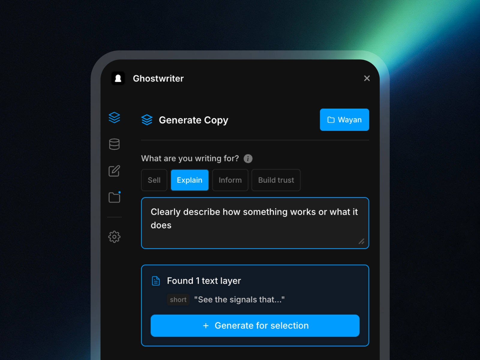 Thumbnail 2 for Ghostwriter, a Framer Marketplace plugin by Sanna Granqvist.
