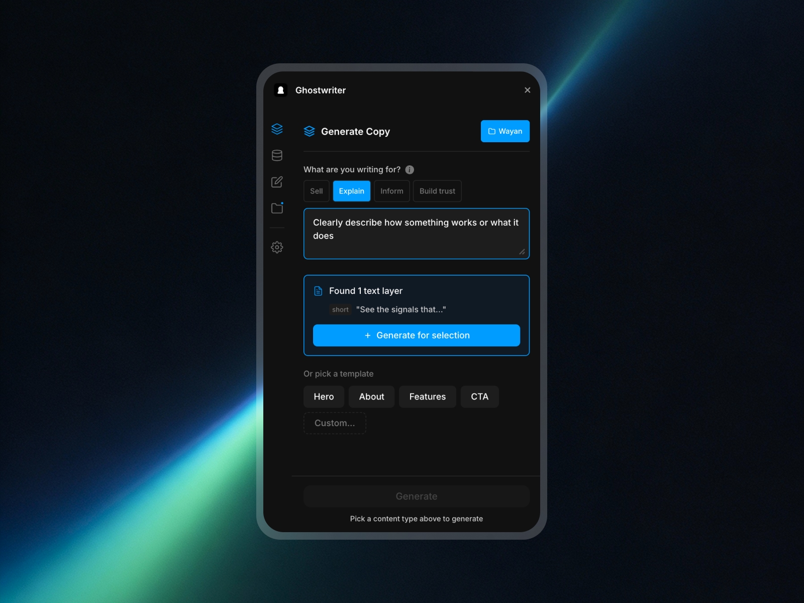 Thumbnail 1 for Ghostwriter, a Framer Marketplace plugin by Sanna Granqvist.
