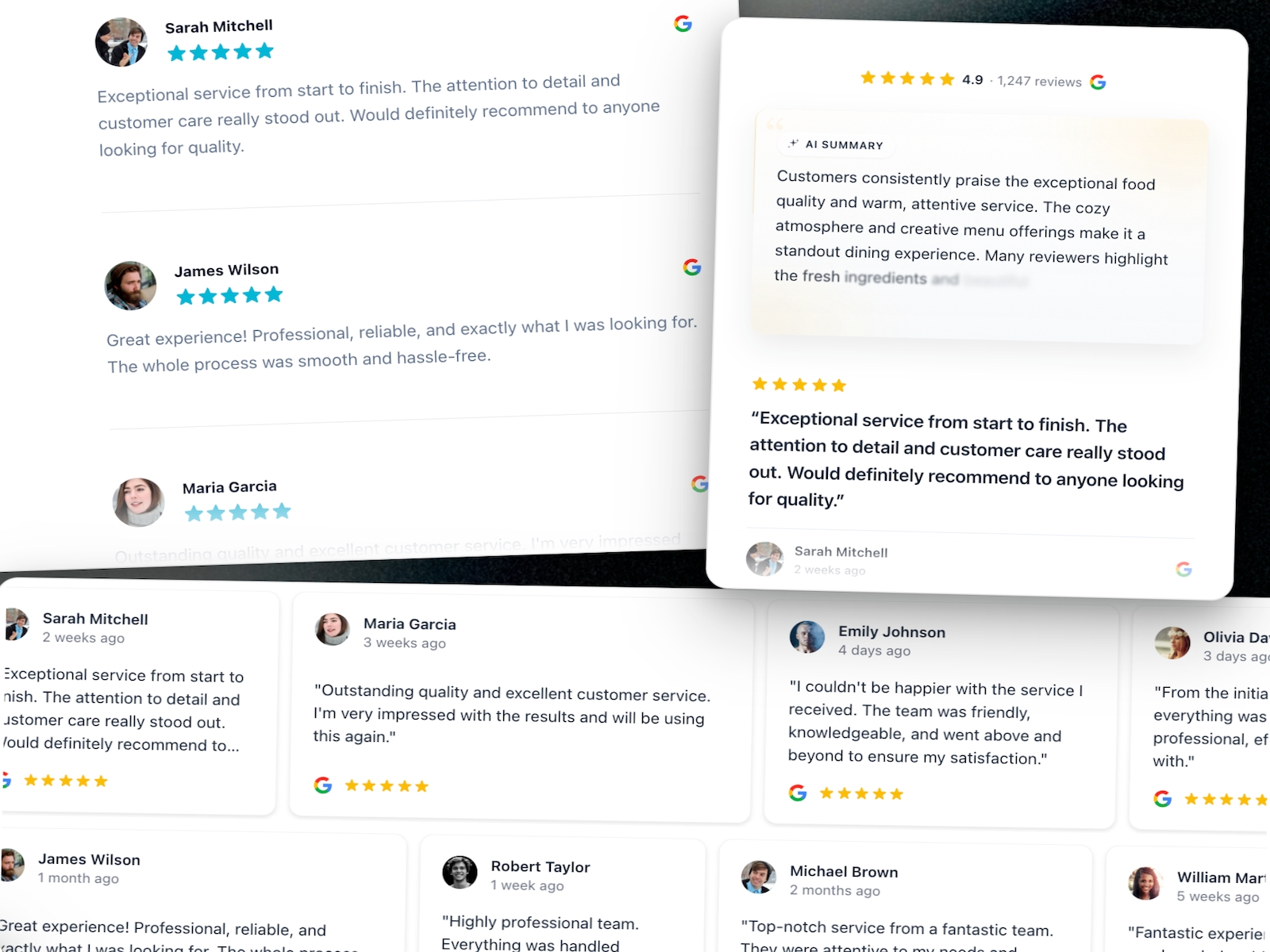 Screenshot 1 for RevuKit - Google Reviews, a Framer Marketplace plugin by Revukit Studio.