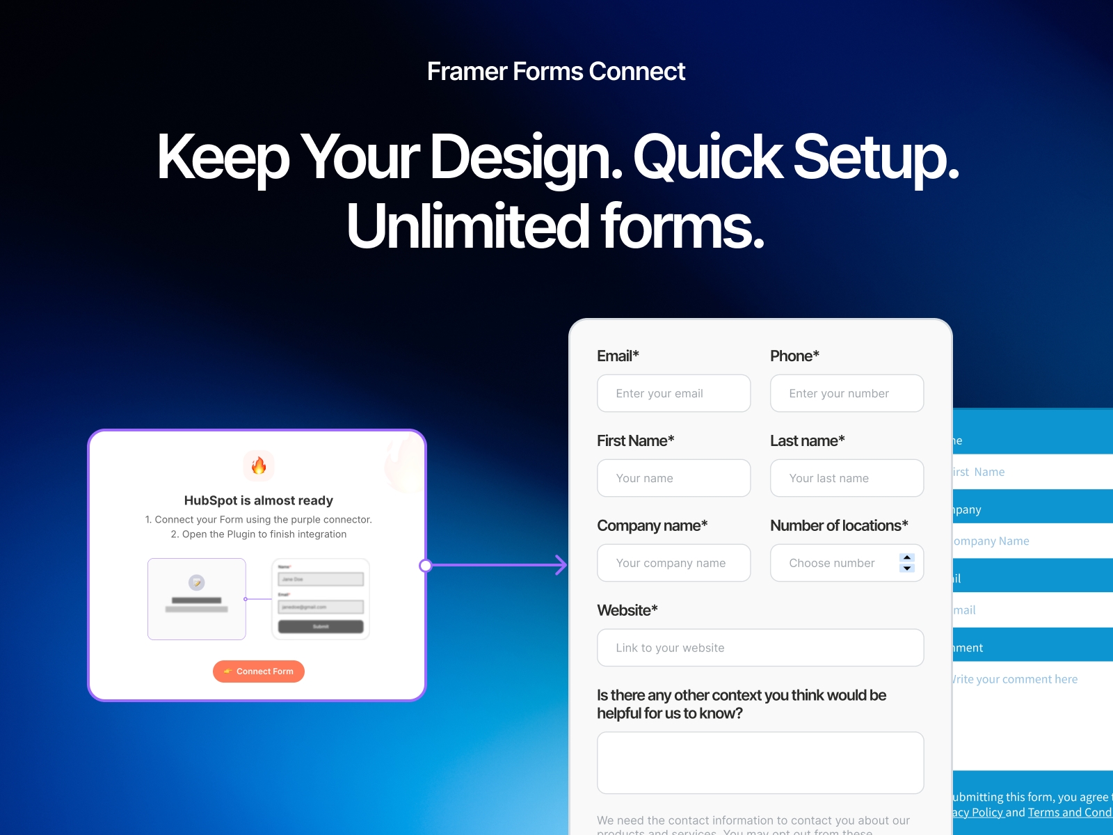 Screenshot 3 for Framer Forms Connect, a Framer Marketplace plugin by Roman Avshalumov.