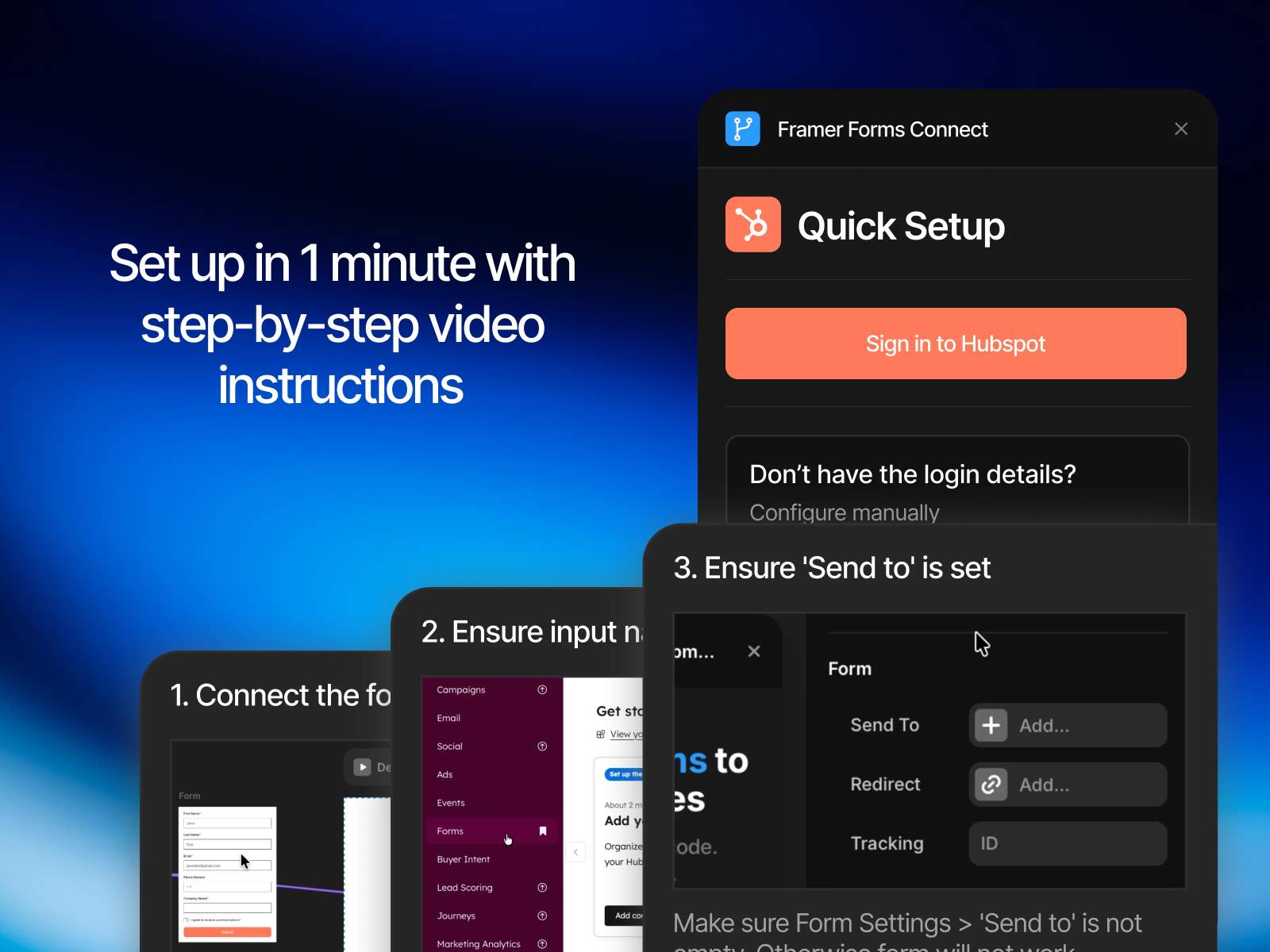 Thumbnail 2 for Framer Forms Connect, a Framer Marketplace template by Roman Avshalumov.