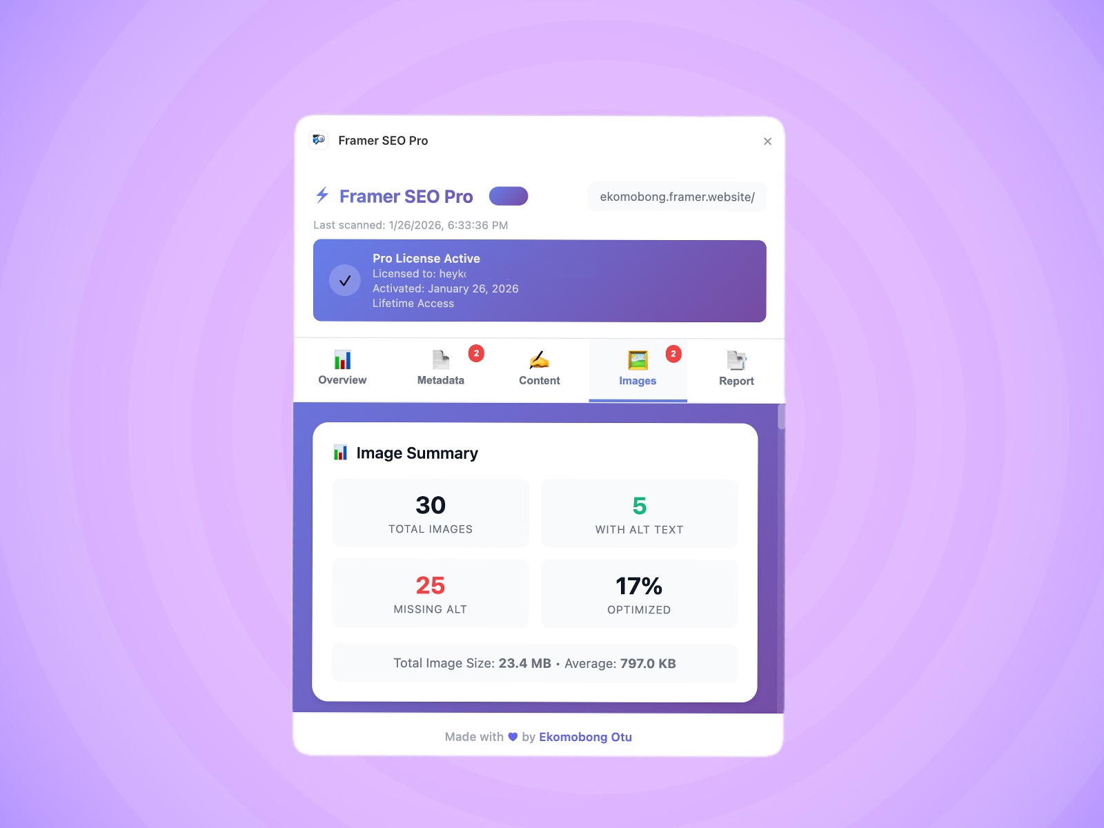 Screenshot 4 for Framer SEO Pro, a Framer Marketplace plugin by Ekomobong Otu.