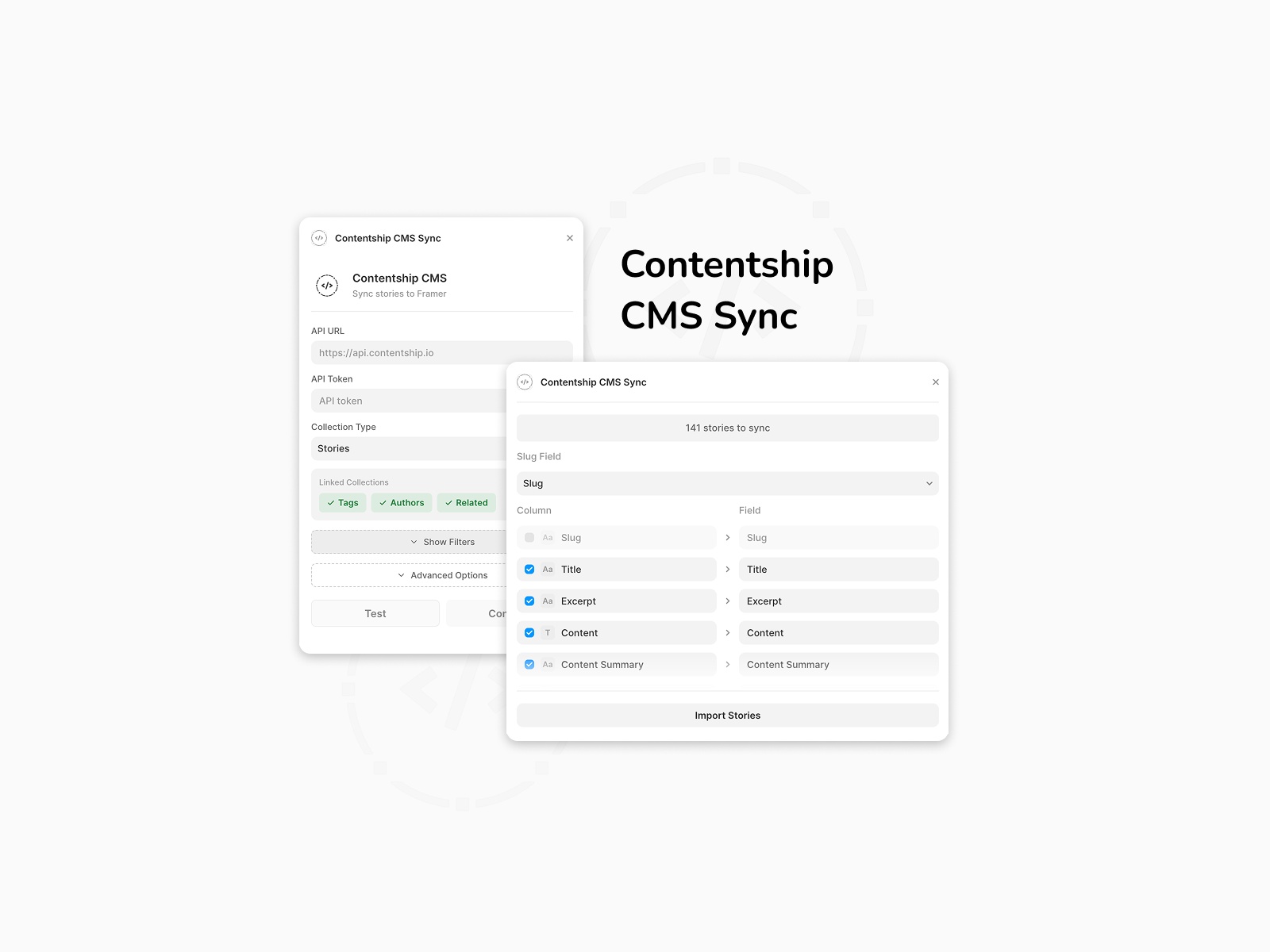 Thumbnail 2 for Contentship CMS Sync, a Framer Marketplace template by Marian Ignev.