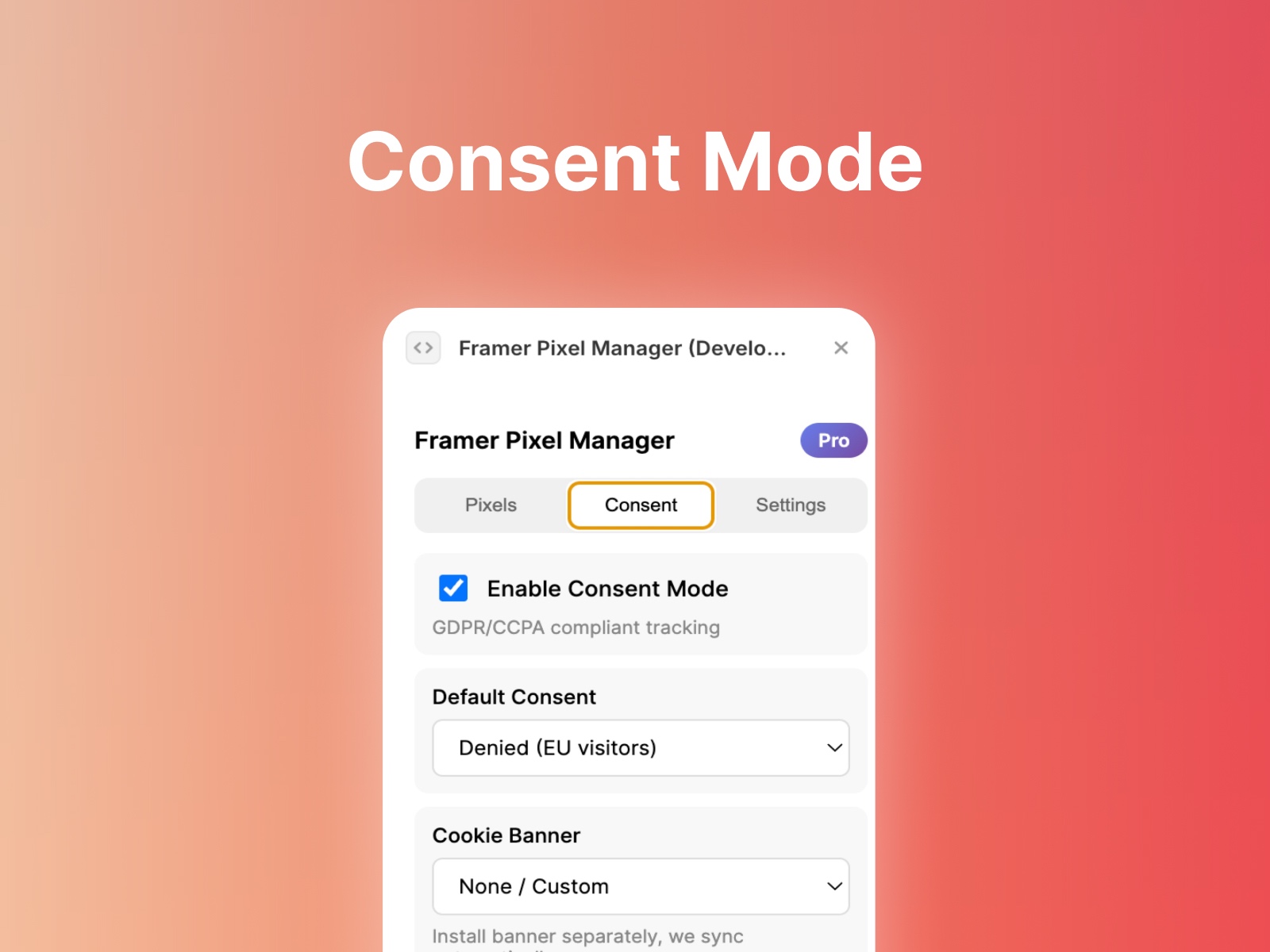 Screenshot 3 for Framer Pixel Manager, a Framer Marketplace plugin by Unlimited Fun.
