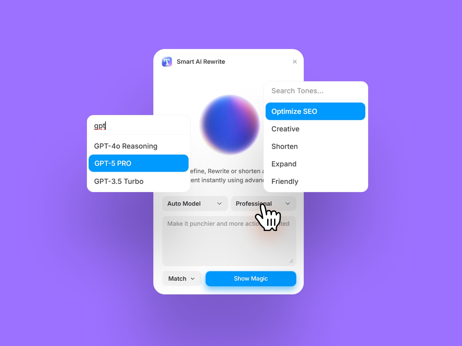 Thumbnail 2 for Smart AI Rewrite, a Framer Marketplace template by Zain Malik.
