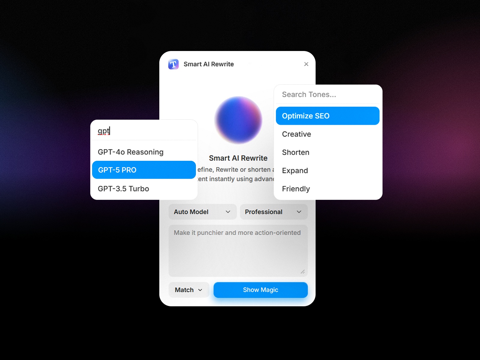 Thumbnail 2 for Smart AI Rewrite, a Framer Marketplace template by Zain Malik.