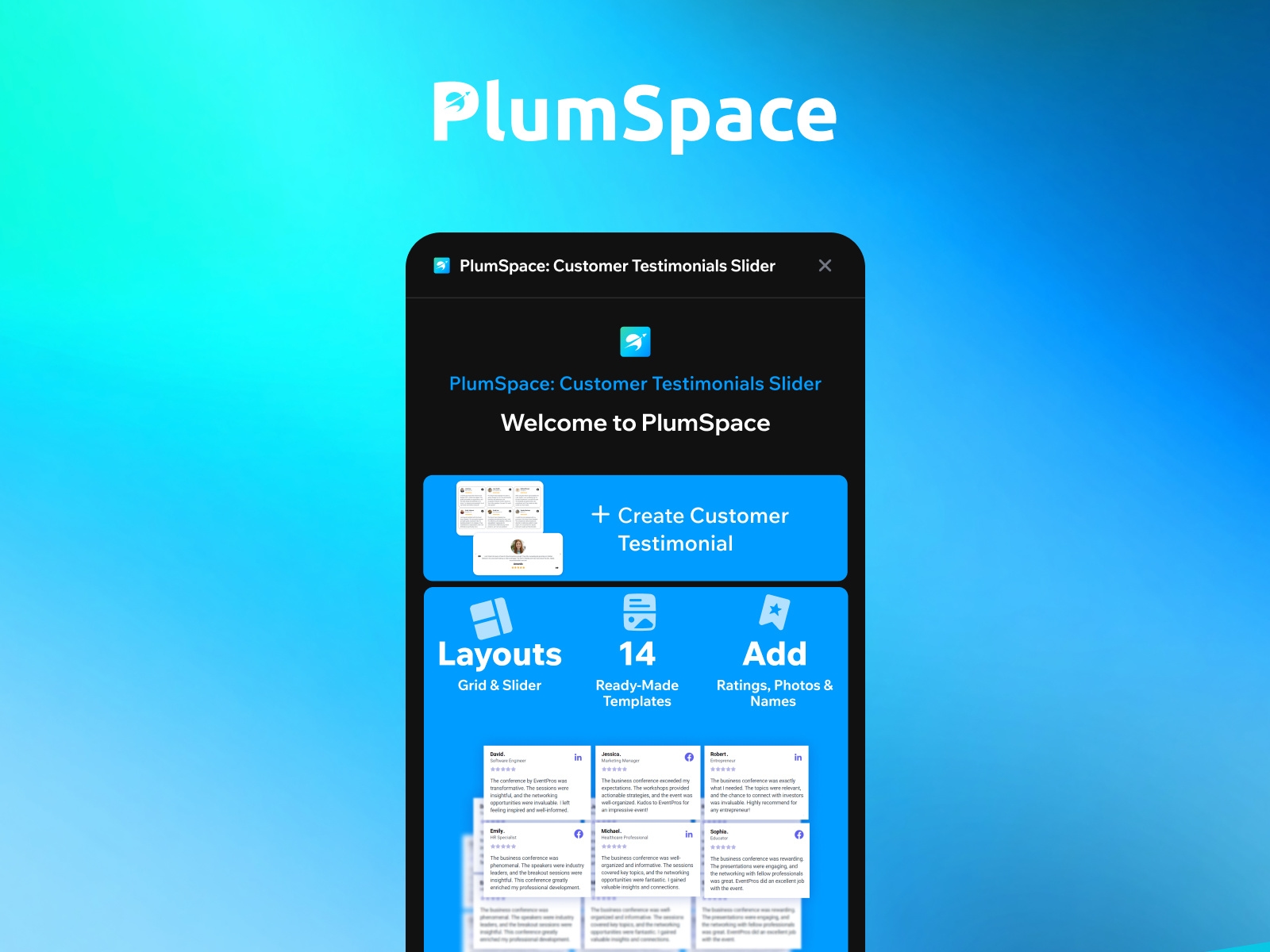 Thumbnail 1 for PlumSpace: Customer Testimonials Slider, a Framer Marketplace plugin by PlumSpace.
