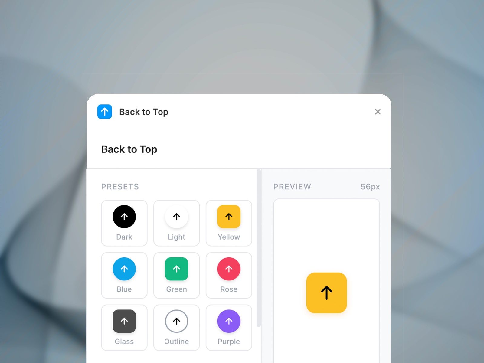 Thumbnail 1 for Back to Top, a Framer Marketplace plugin by Ekomobong Otu.