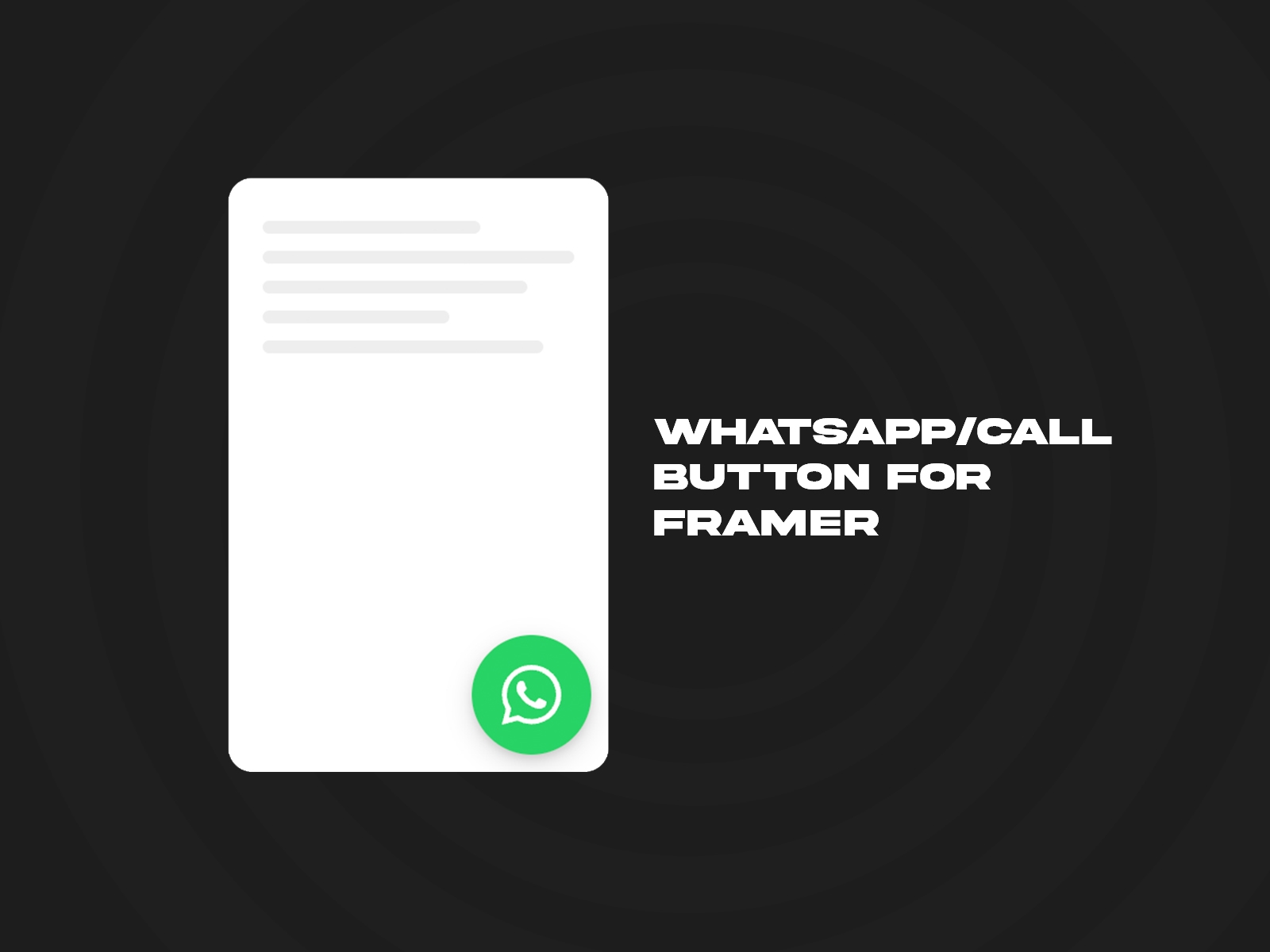 Thumbnail 2 for WhatsApp Call Button, a Framer Marketplace plugin by Ekomobong Otu.