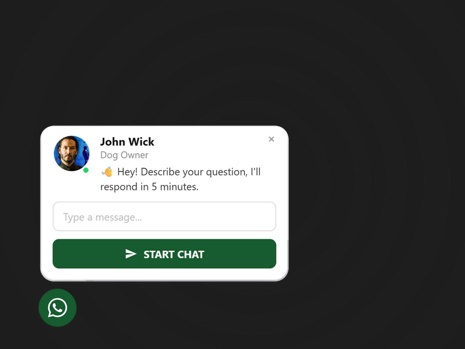 Thumbnail 1 for WhatsApp Chat Button, a Framer Marketplace plugin by Ekomobong Otu.