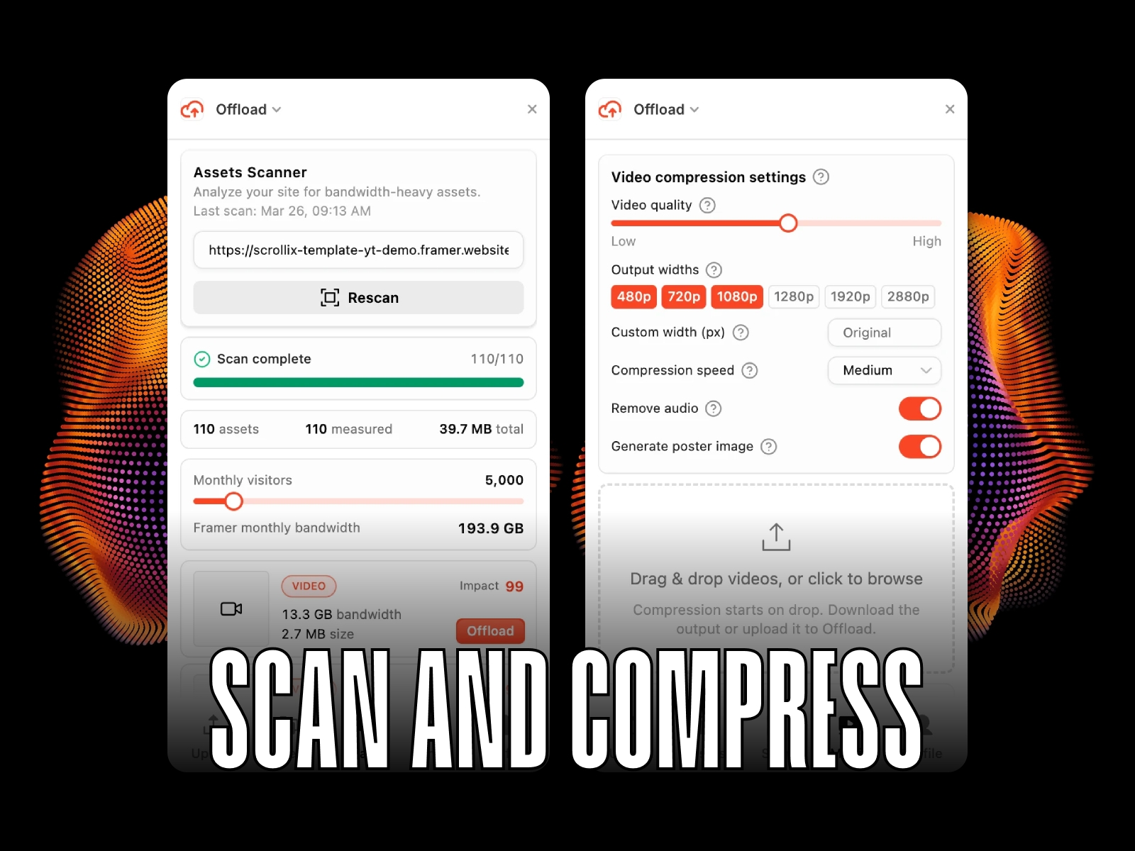Screenshot 4 for Offload, a Framer Marketplace plugin by David McBacon.