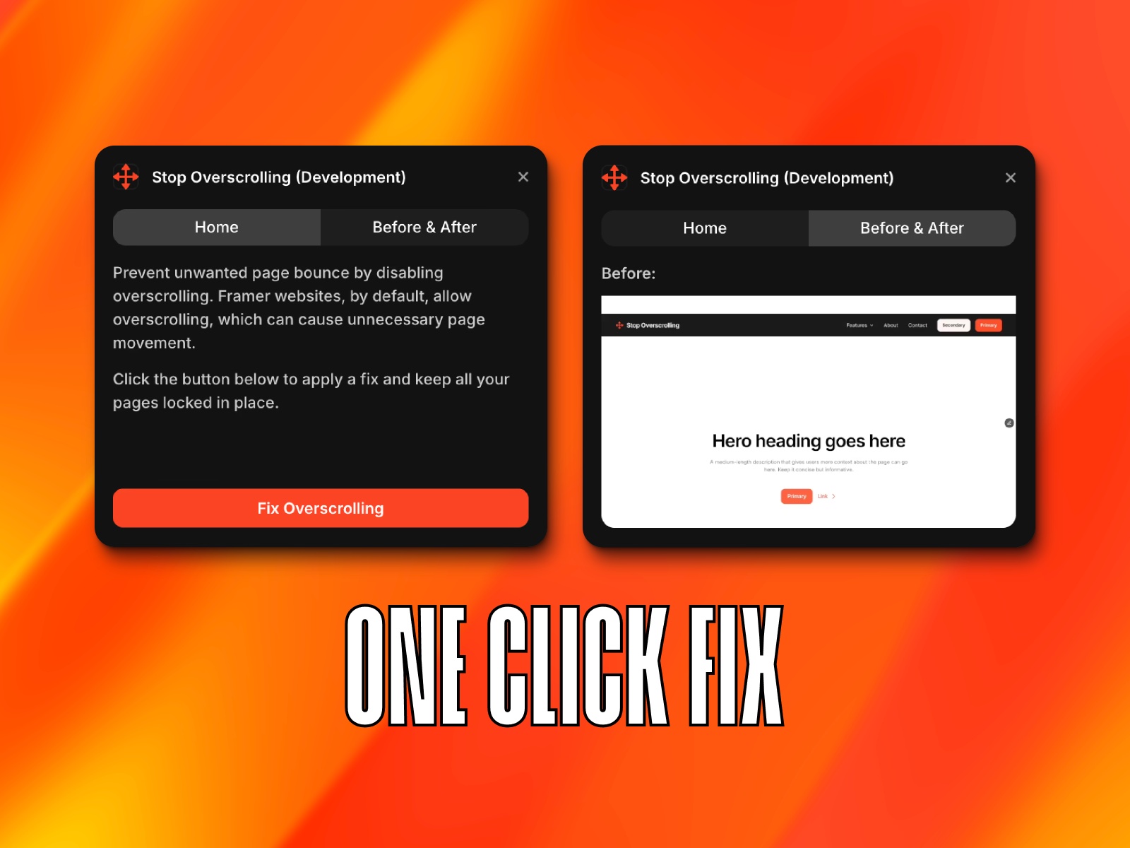 Thumbnail 2 for Stop Overscrolling, a Framer Marketplace plugin by David McBacon.