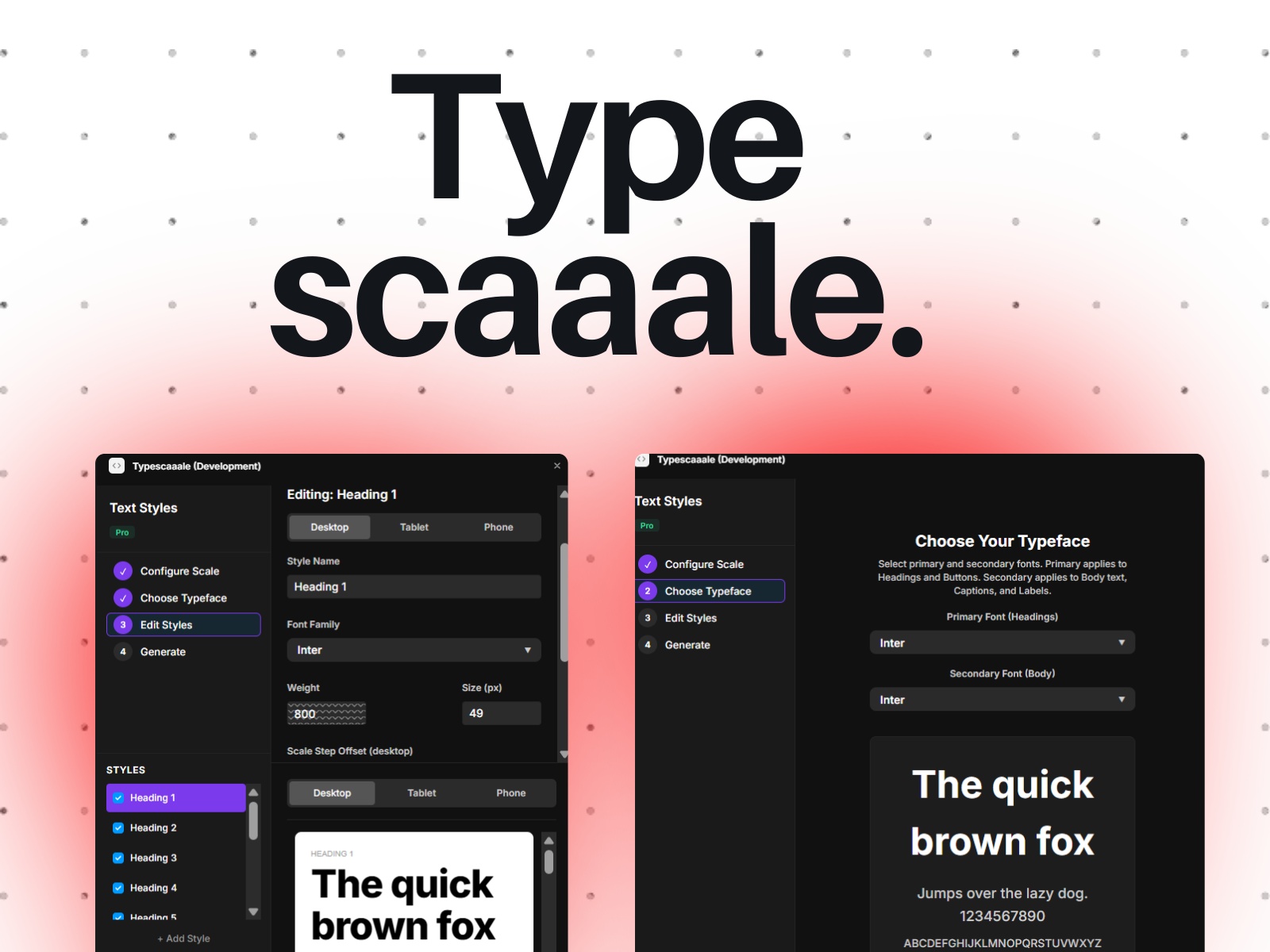 Screenshot 1 for Typescaaale, a Framer Marketplace plugin by Cloud Odhiambo.