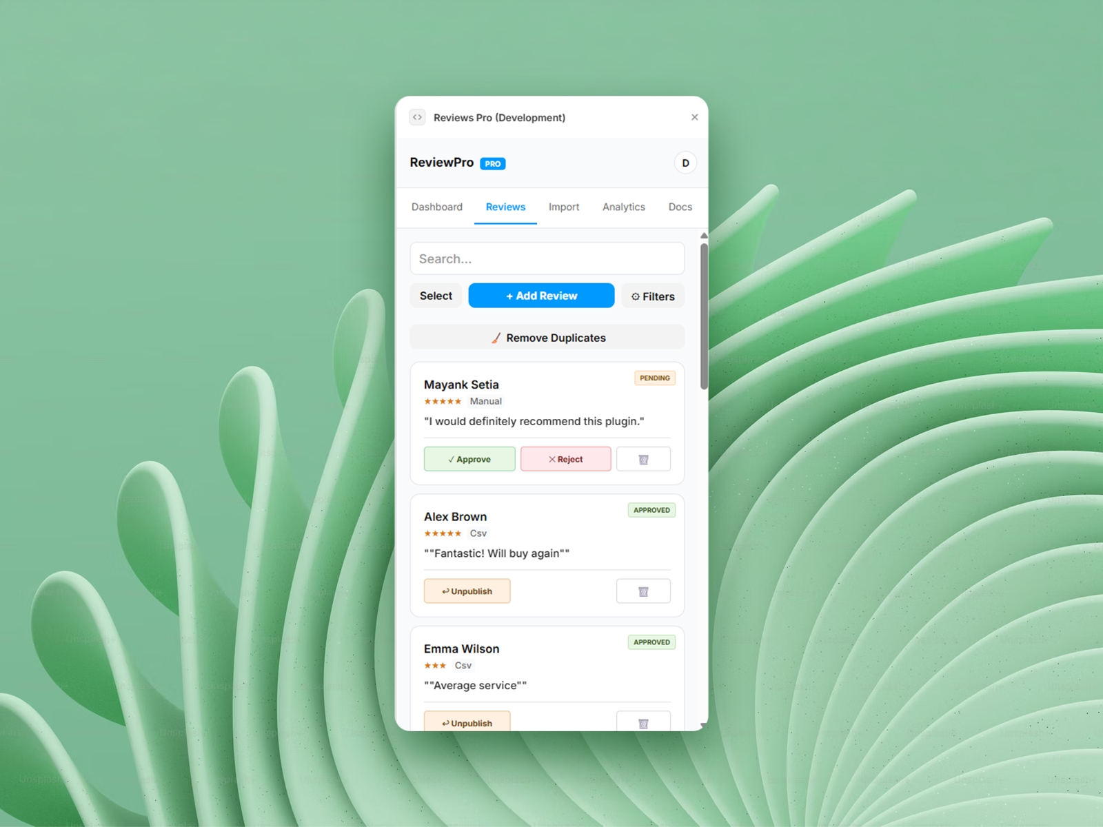 Thumbnail 2 for Reviews Pro, a Framer Marketplace template by Digithink Technologies.