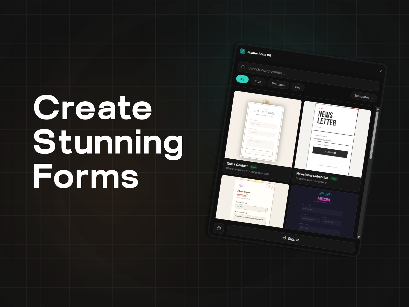 Thumbnail 2 for Framer Form Kit, a Framer Marketplace template by FramerHub.io .