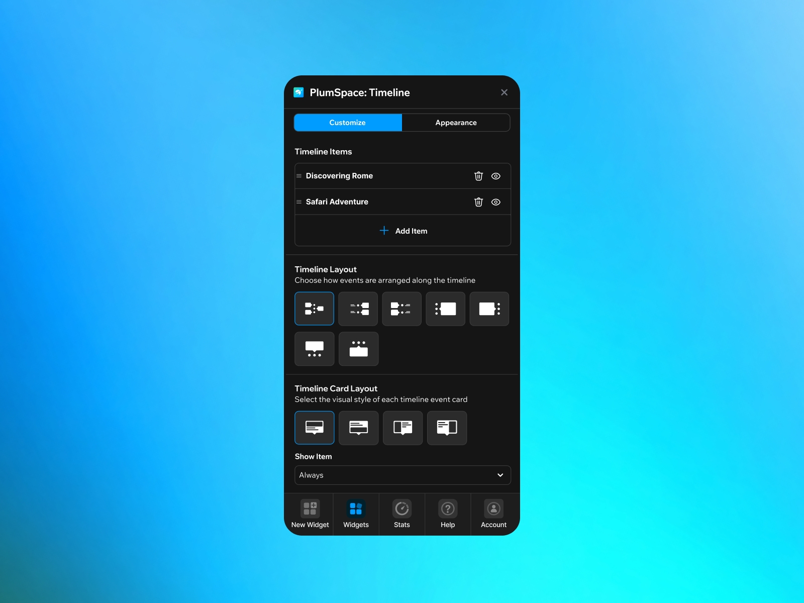 Thumbnail 2 for PlumSpace: Timeline, a Framer Marketplace template by PlumSpace.