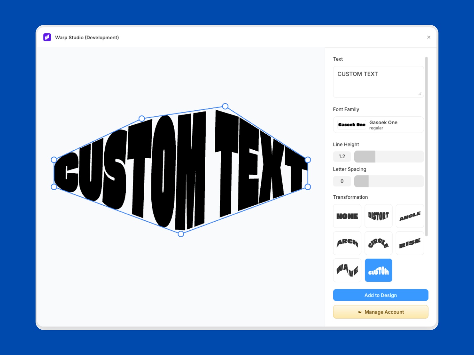Screenshot 4 for Warp Studio, a Framer Marketplace plugin by Zafar Kamal.