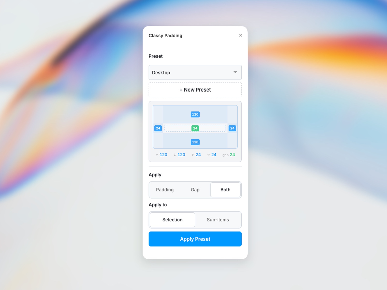 Screenshot 1 for Classy Padding, a Framer Marketplace plugin by Marko Markovic.