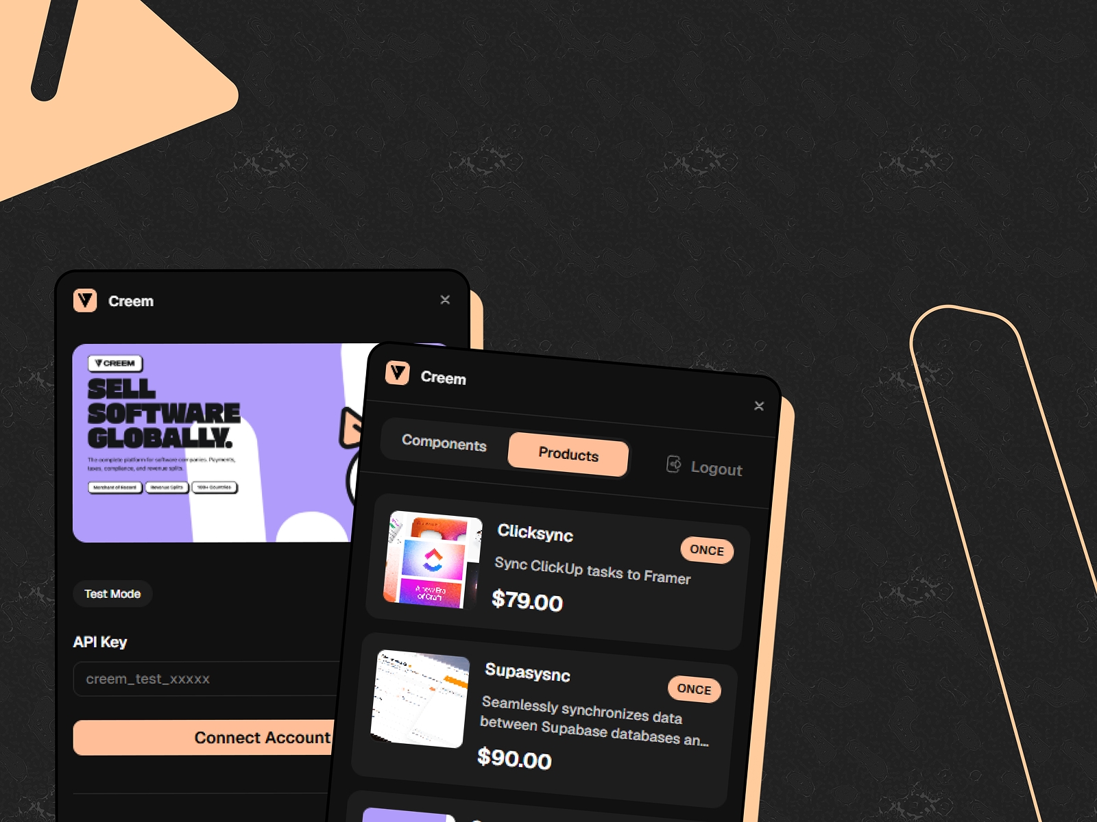 Thumbnail 2 for Creem connect, a Framer Marketplace template by Kayode.