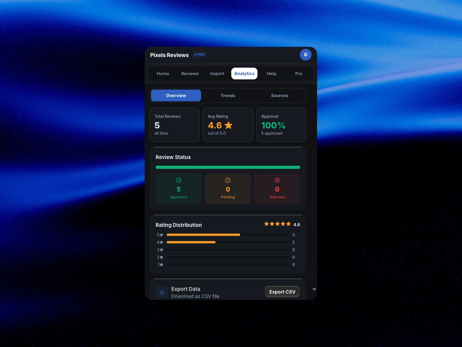 Screenshot 3 for Pixels Reviews, a Framer Marketplace plugin by Pixels Dev.