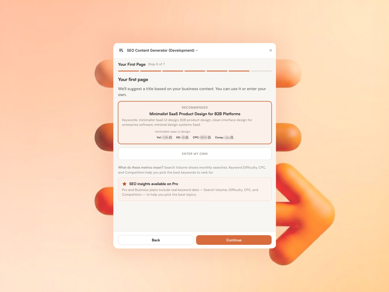 Screenshot 2 for AI SEO Pages, a Framer Marketplace plugin by Tijerina.