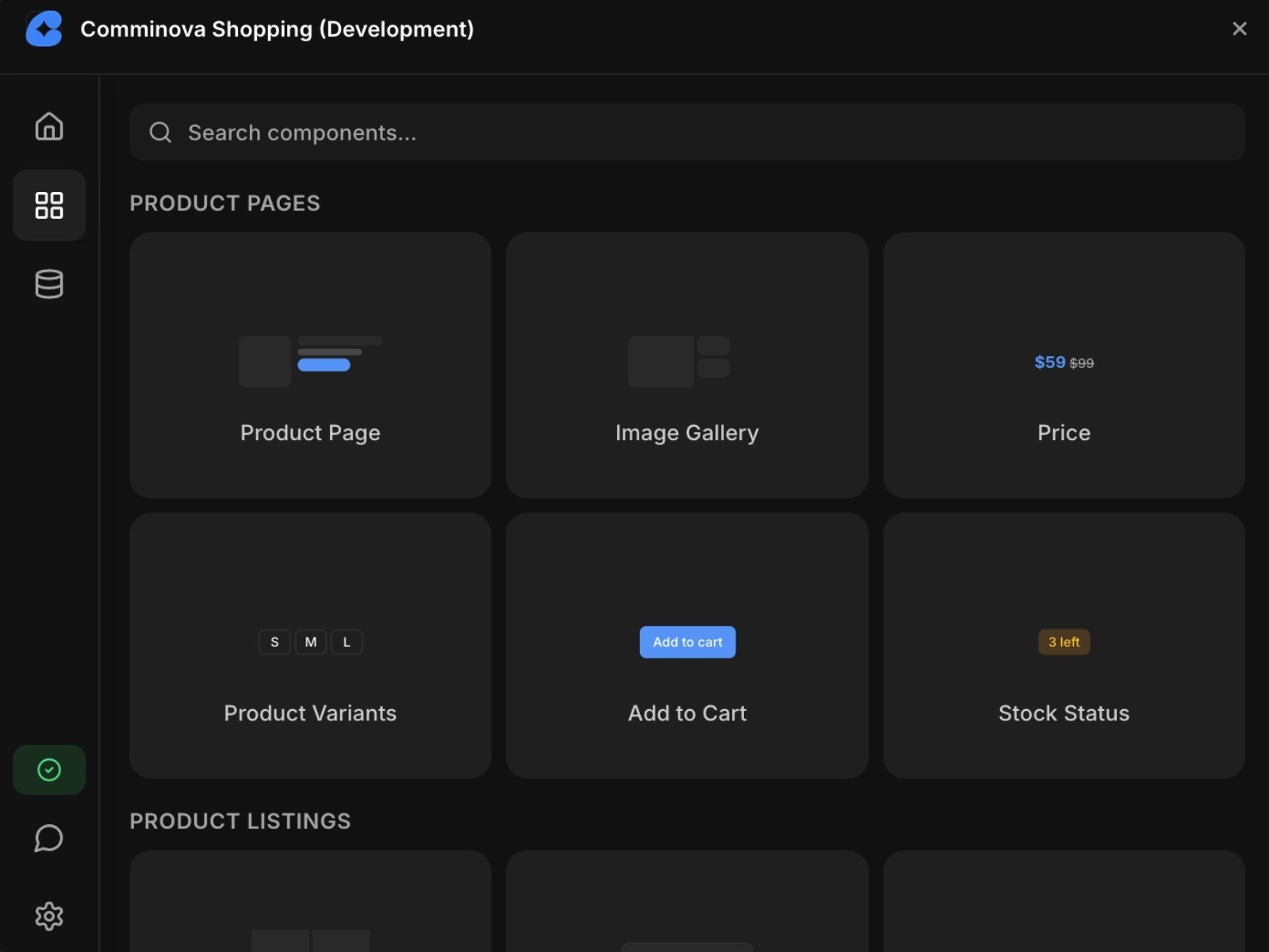Screenshot 2 for Comminova Shopping, a Framer Marketplace plugin by Comminova.
