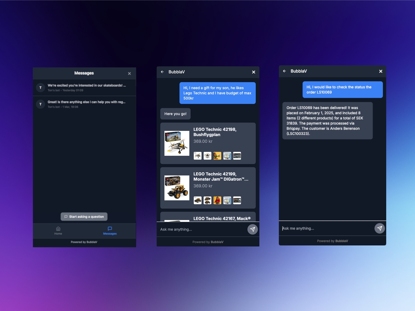 Screenshot 1 for BubblaV AI Chatbot, a Framer Marketplace plugin by Ton Nguyen.