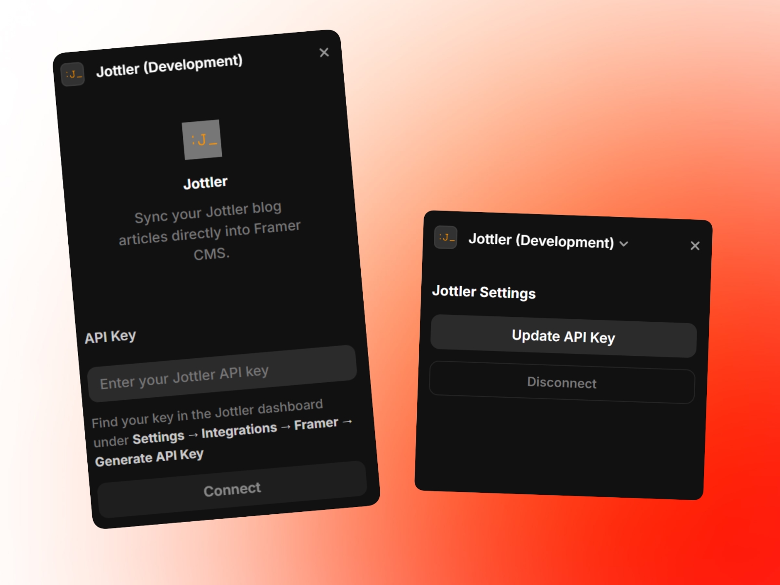 Thumbnail 1 for Jottler, a Framer Marketplace template by Aidan Buckley.