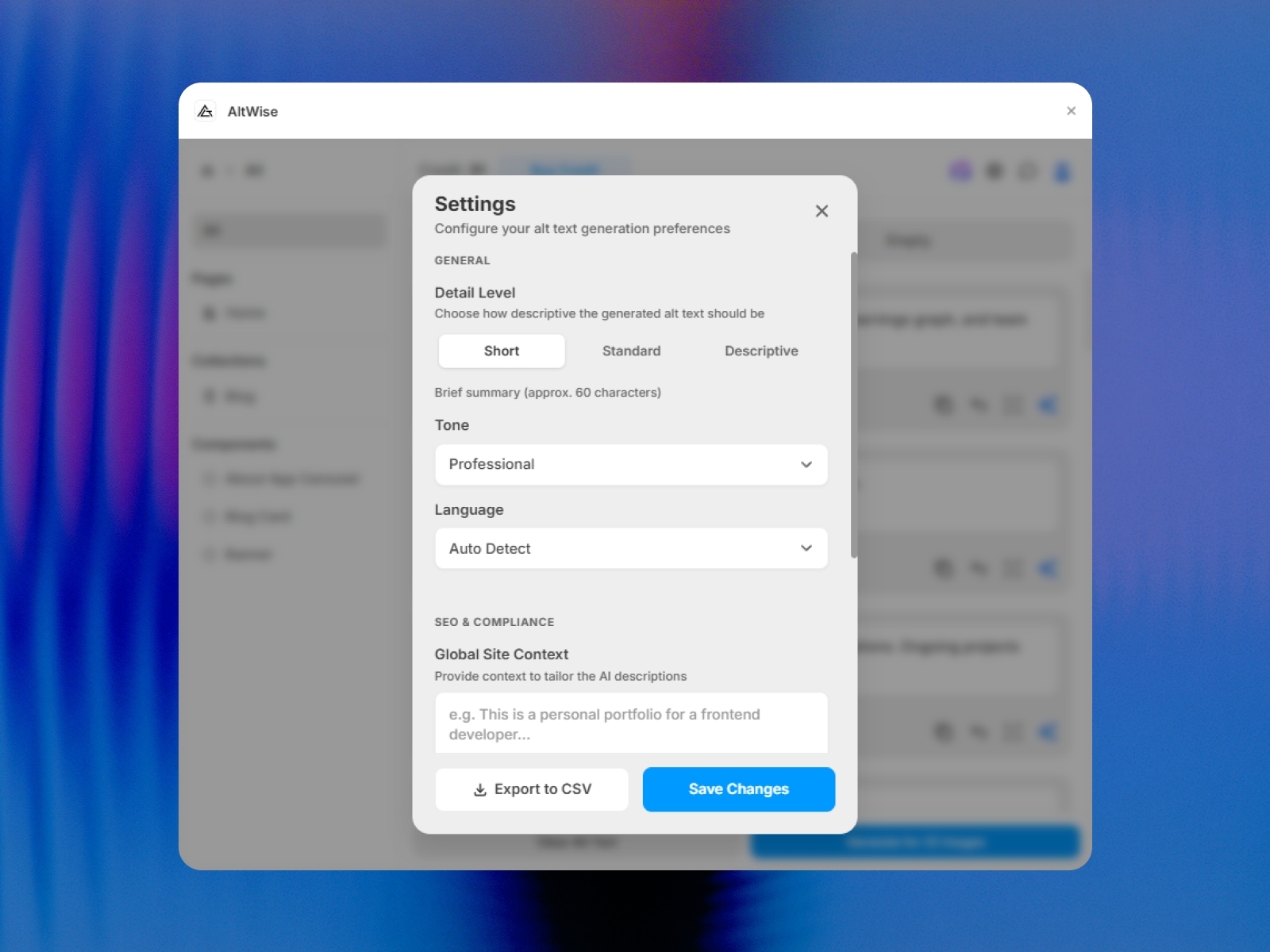 Screenshot 4 for AltWise, a Framer Marketplace plugin by yagnesh pipariya.