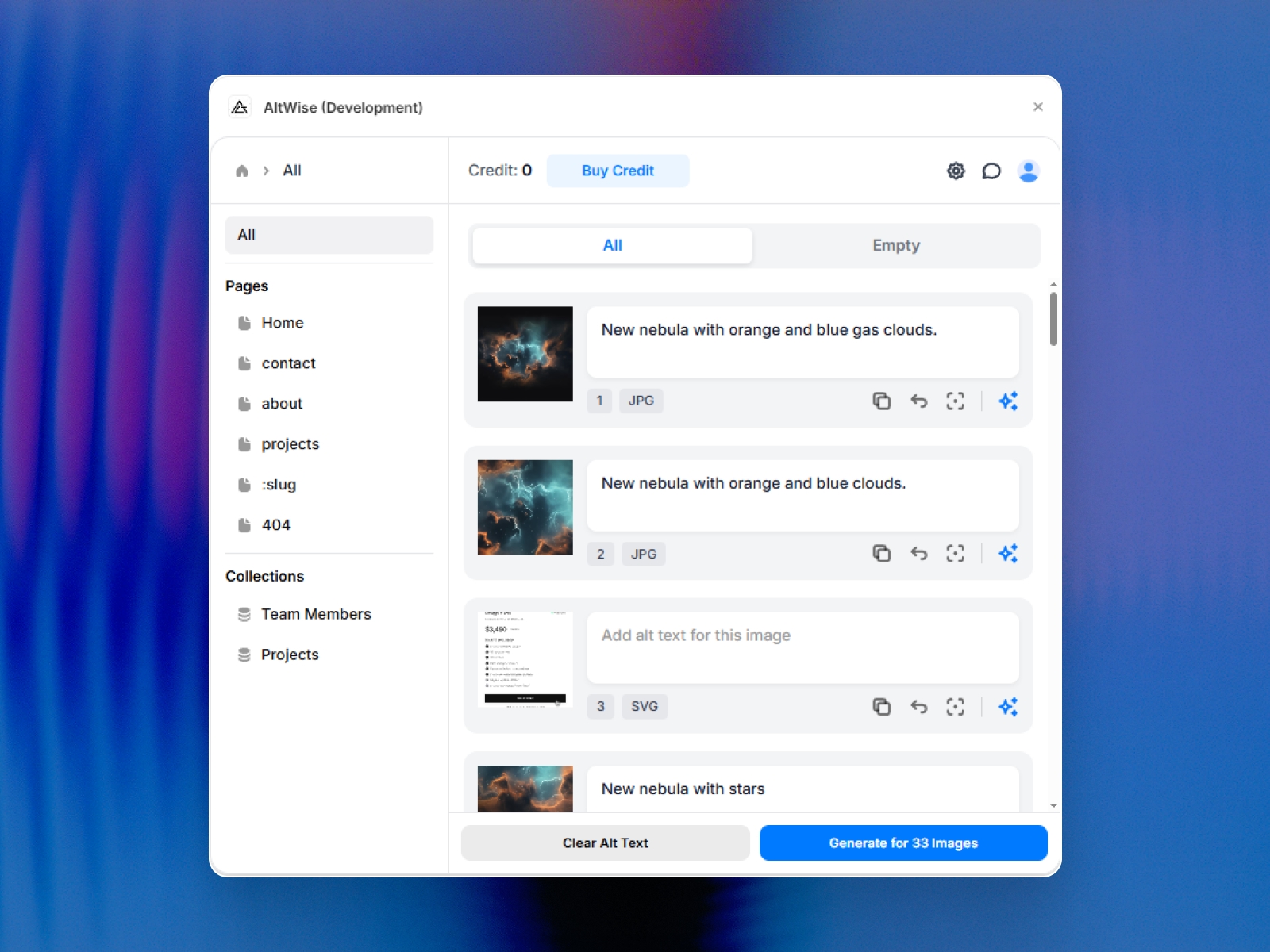 Screenshot 1 for AltWise, a Framer Marketplace plugin by yagnesh pipariya.