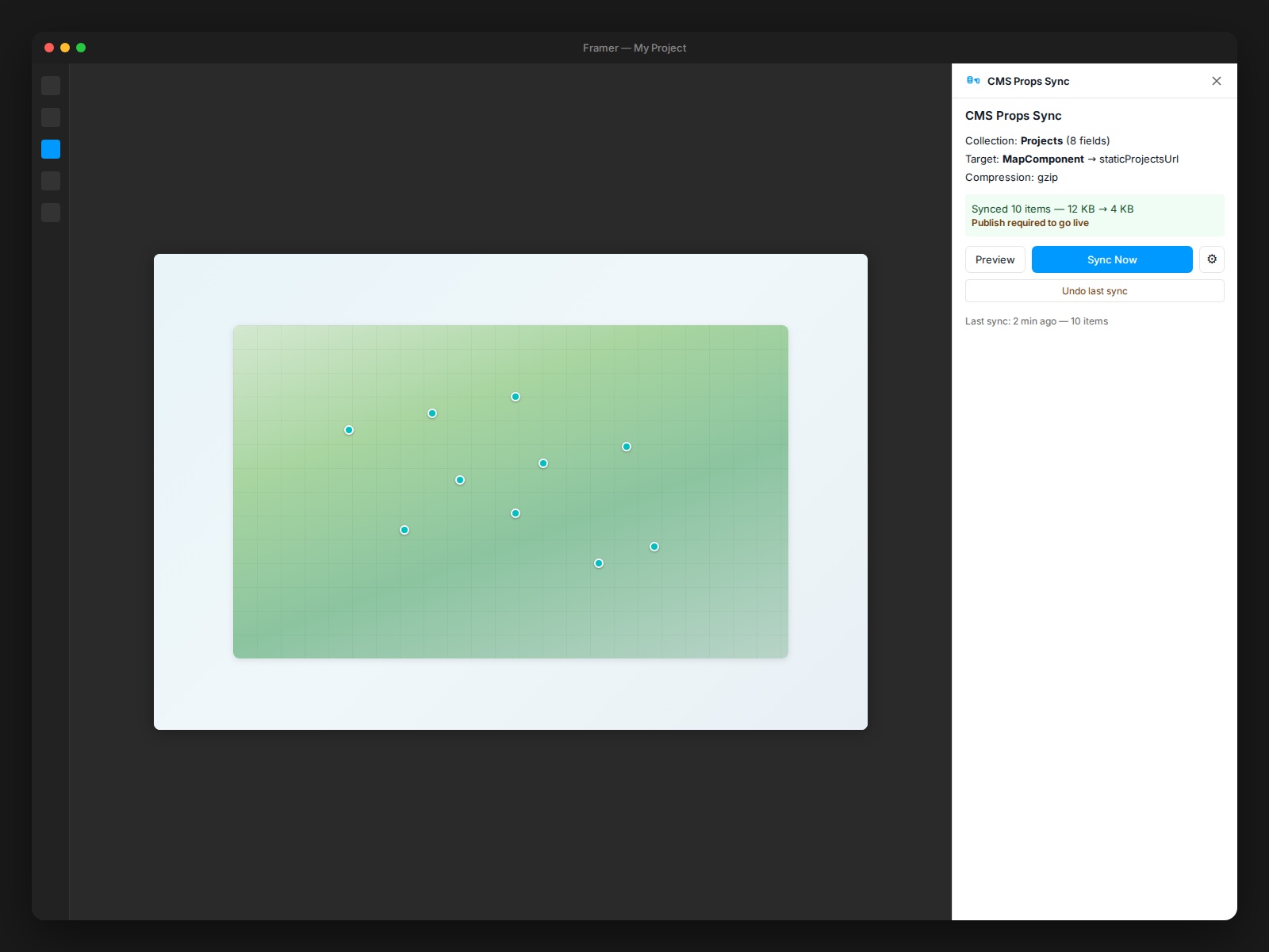 Thumbnail 2 for CMS Props Sync, a Framer Marketplace template by Safe Net.
