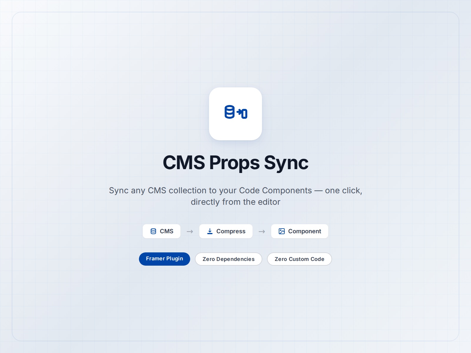 Thumbnail 1 for CMS Props Sync, a Framer Marketplace template by Safe Net.
