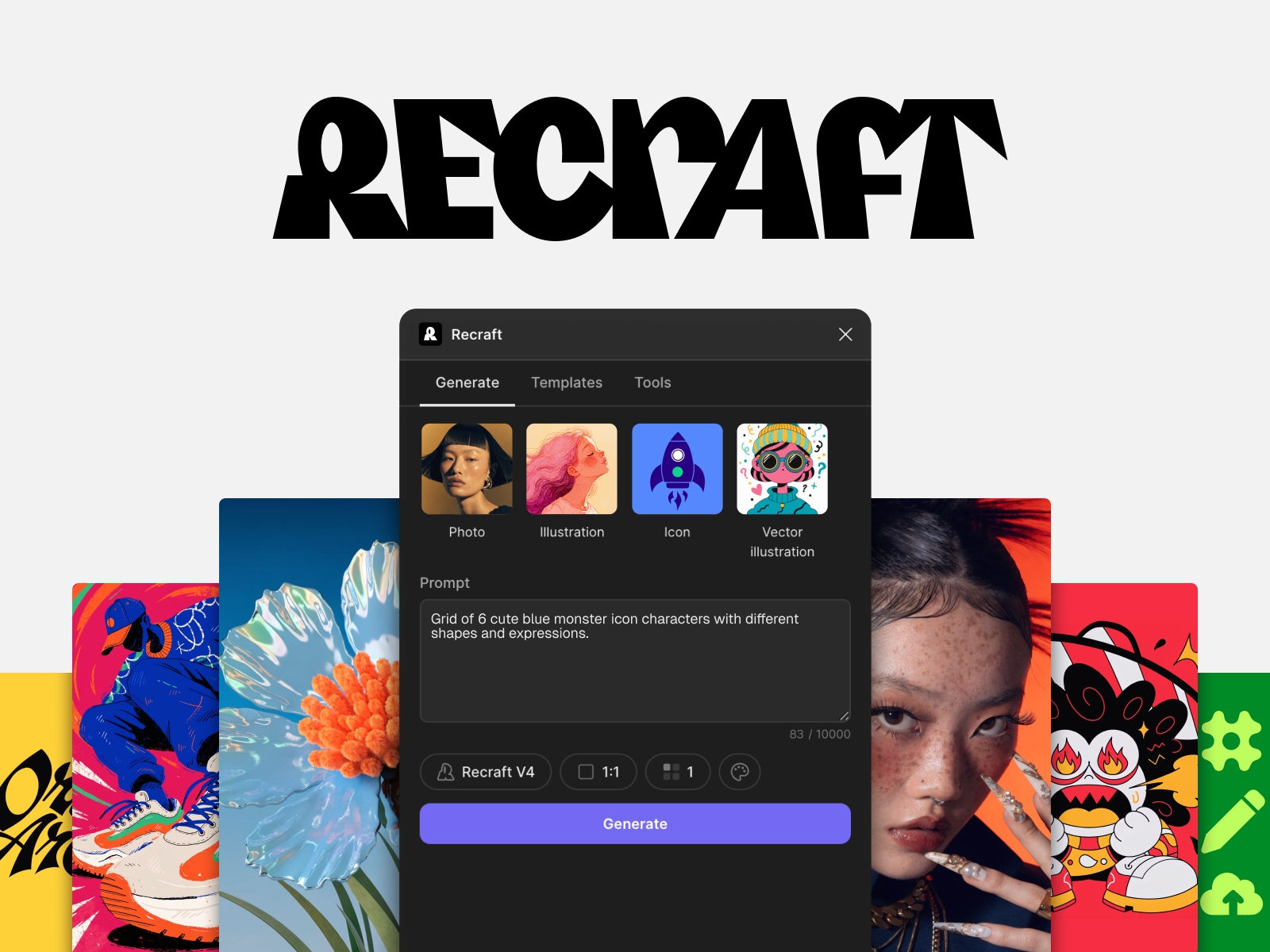 Screenshot 1 for Recraft, a Framer Marketplace plugin by Seva Shaposhnikov.