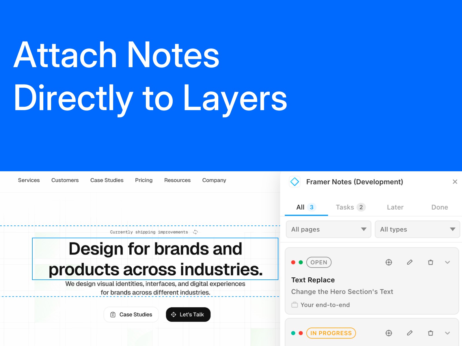 Thumbnail 2 for CanvasNotes, a Framer Marketplace plugin by Floyka Design Studio.