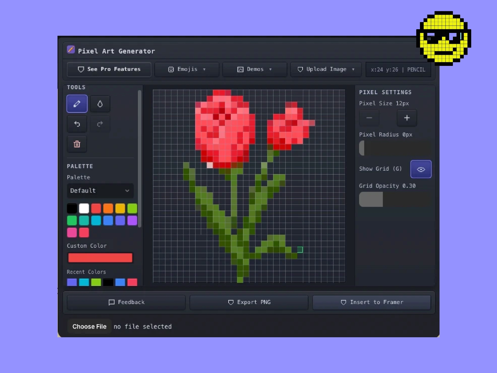 Screenshot 2 for Pixely, a Framer Marketplace plugin by Kami.