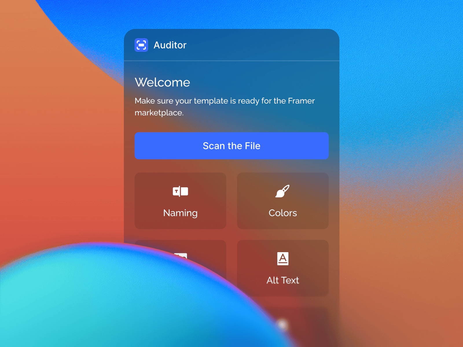 Screenshot 1 for Auditor, a Framer Marketplace plugin by Shaigexp.