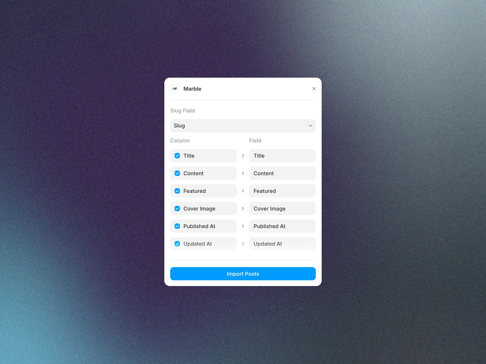 Screenshot 2 for Marble, a Framer Marketplace plugin by Marble.