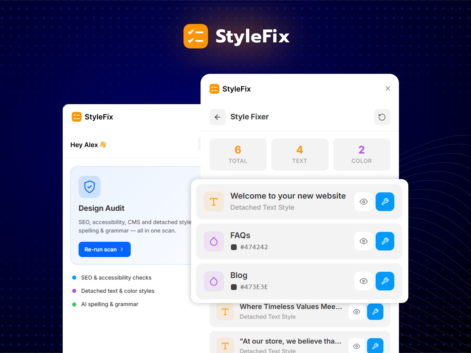 Thumbnail 1 for StyleFix, a Framer Marketplace plugin by Framer Geeks.