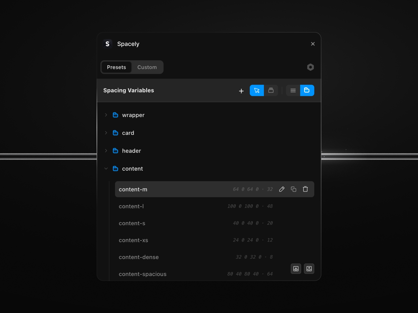 Screenshot 2 for Spacely, a Framer Marketplace plugin by kuartz Studio.