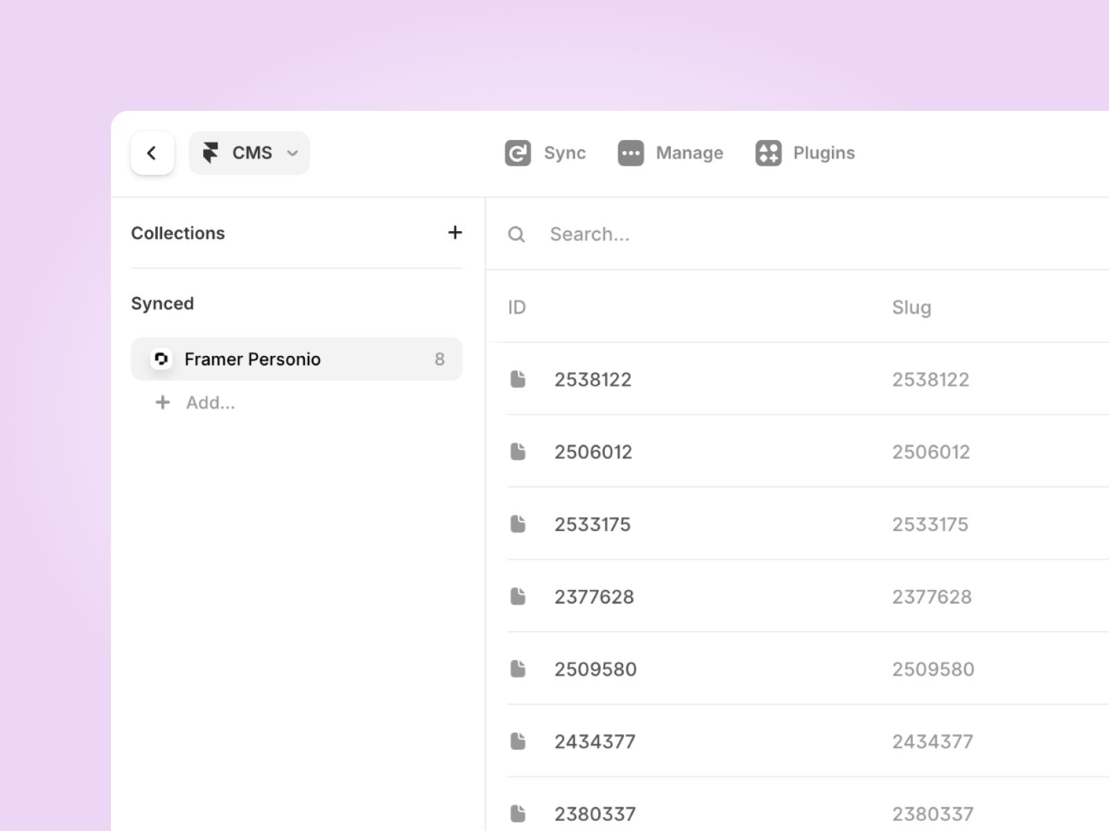 Screenshot 2 for Personio Sync, a Framer Marketplace plugin by Trueform.